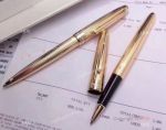 AAA Fake Mont Blanc Meisterstuck All Gold Rollerball & Ballpoint Pens / NEW